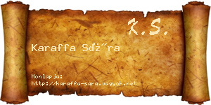 Karaffa Sára névjegykártya